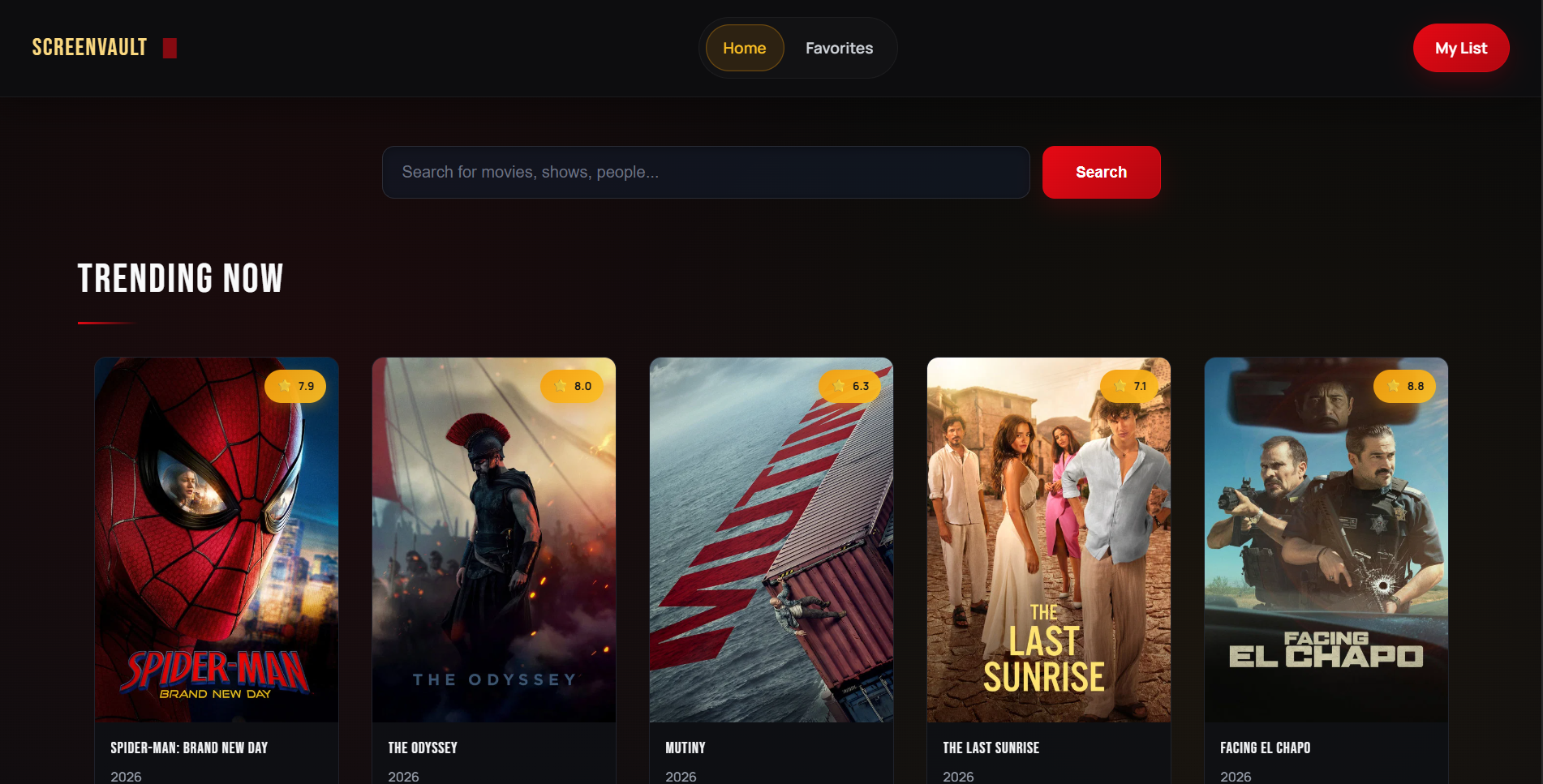 ScreenVault — Your next favorite movie starts here.